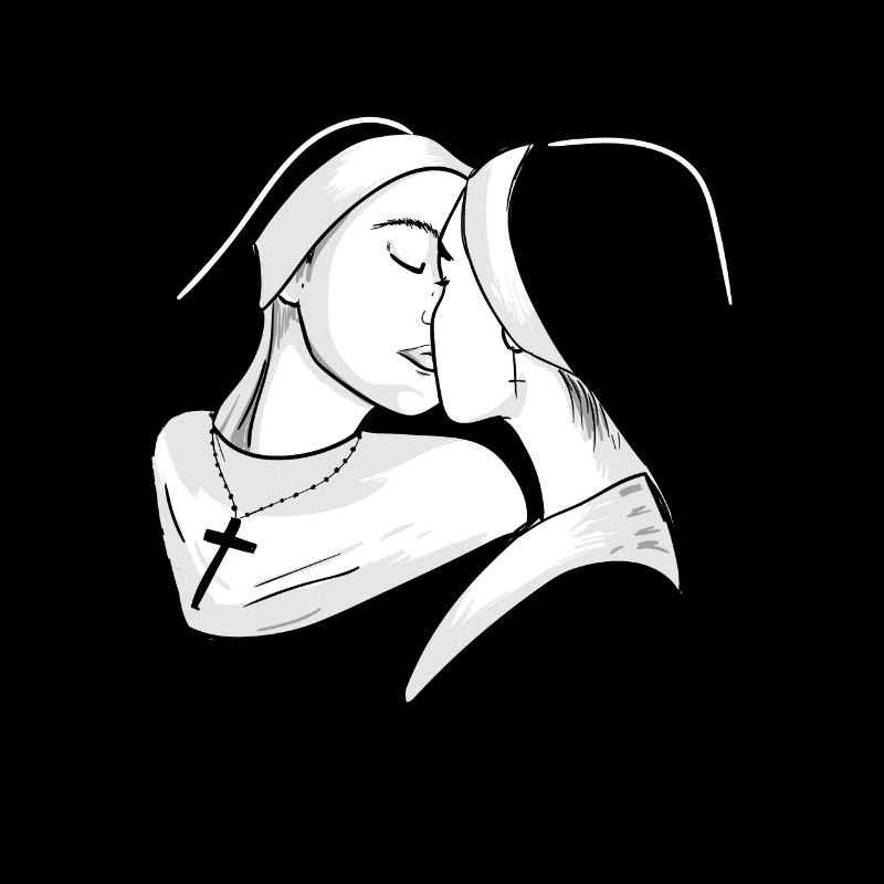 Lesben Kuss Nonne Bondage Satanic Bdsm