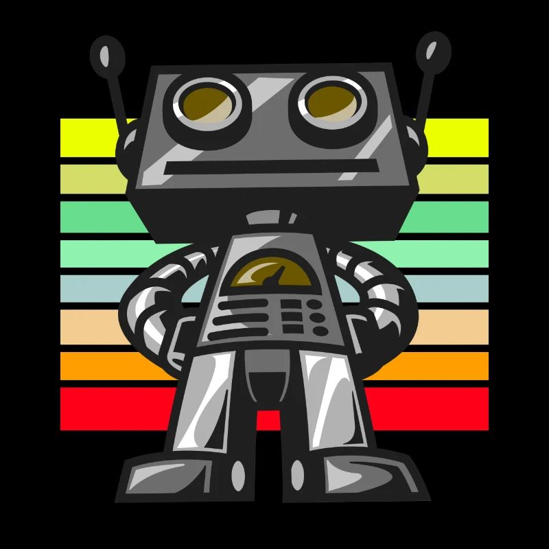 Robot retro sunset