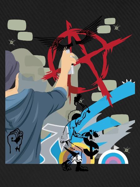 Graffiti punk anarchie