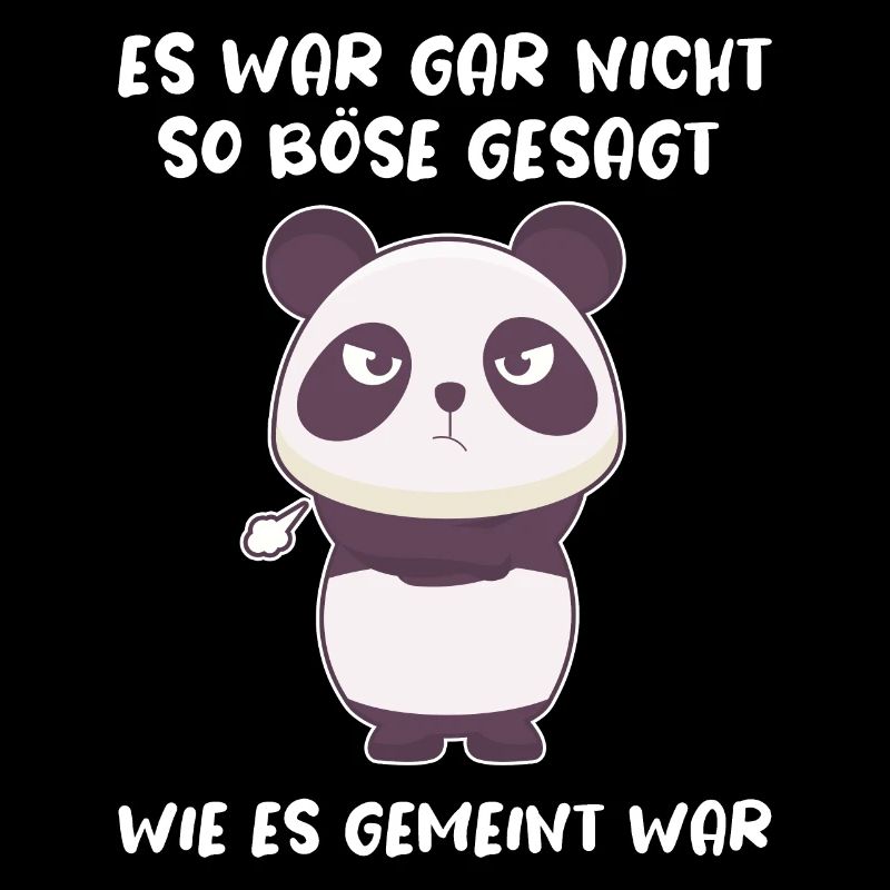 Böser Panda-Bär Sarkasmus Ironie Spruch