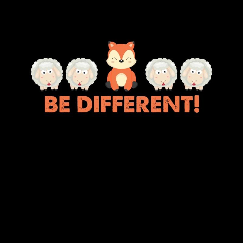 Be different - Süßes Fuchs Schaf Spruch Geschenk