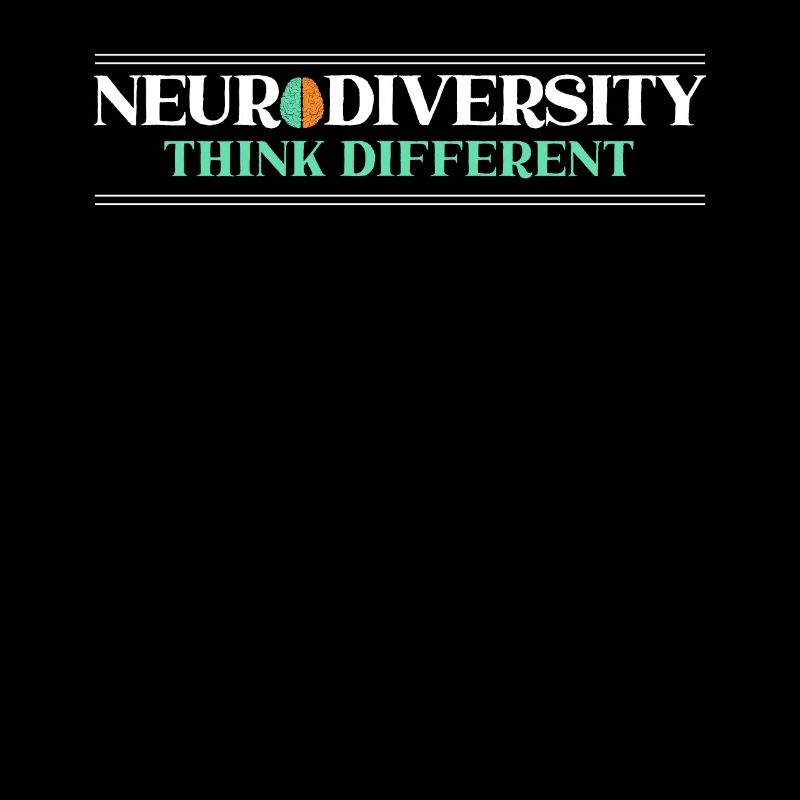 Neurodiversité Think Different Rainbow Brain EDD