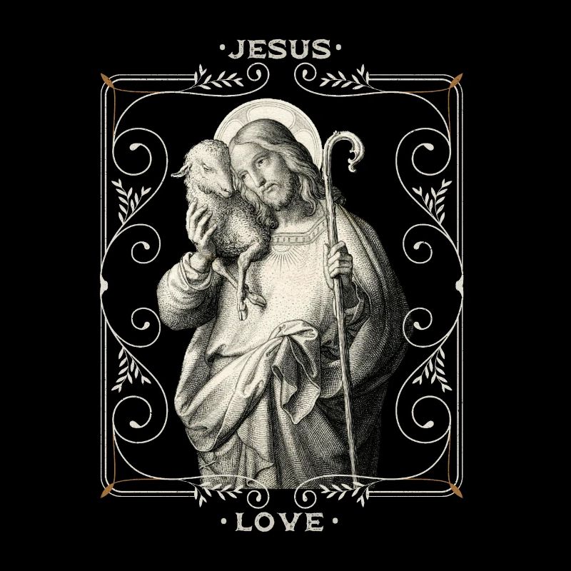 Jesus-mit-Schäfchen, Hirte, Jesus Christus