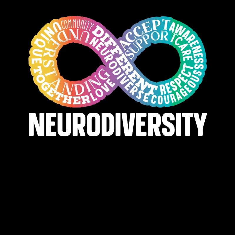 Neurodiversität Neurodivergent Regenbogen Infinity