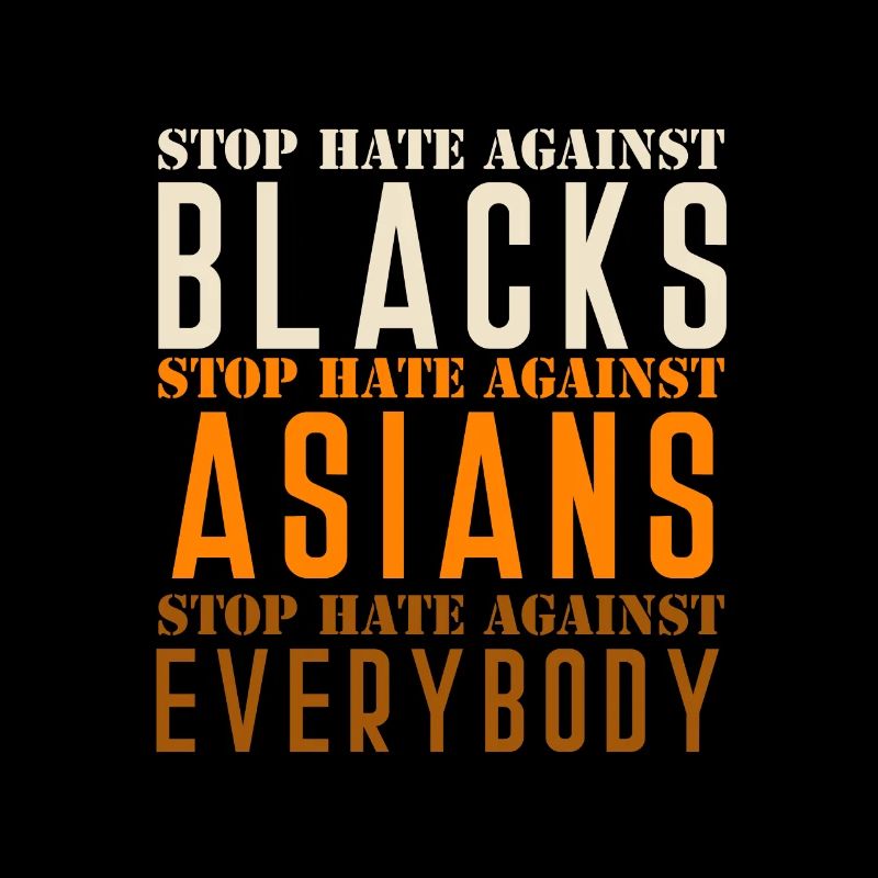 Stop Asian Hate American Support Racism Awareness