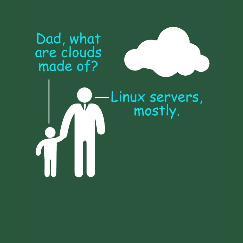 Coder Logiciel Développeur Blague Cloud Linux Server