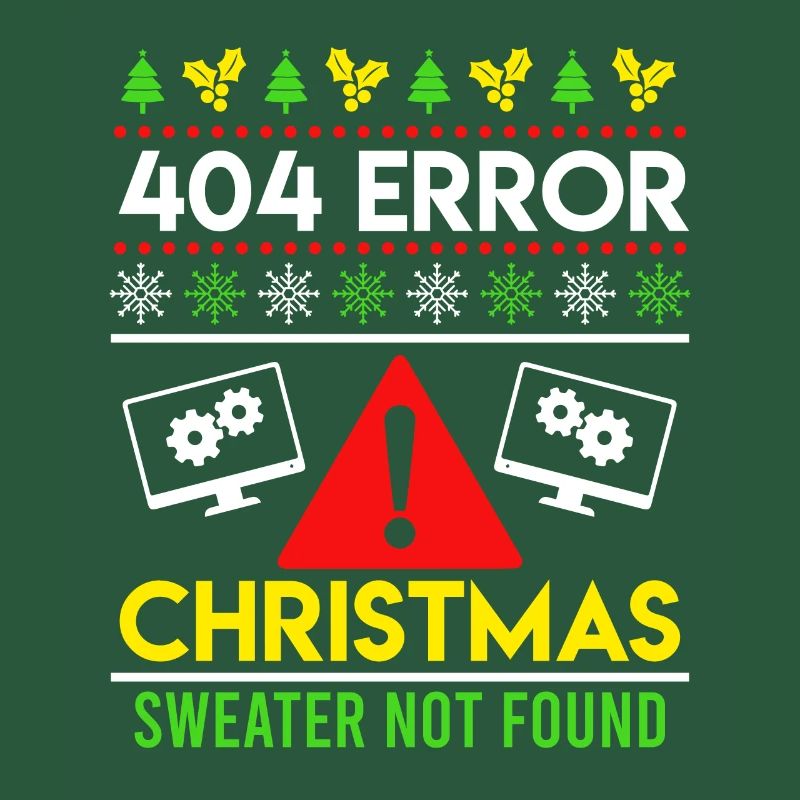 404 Error Ugly Chritsmas Coder Coder Coder