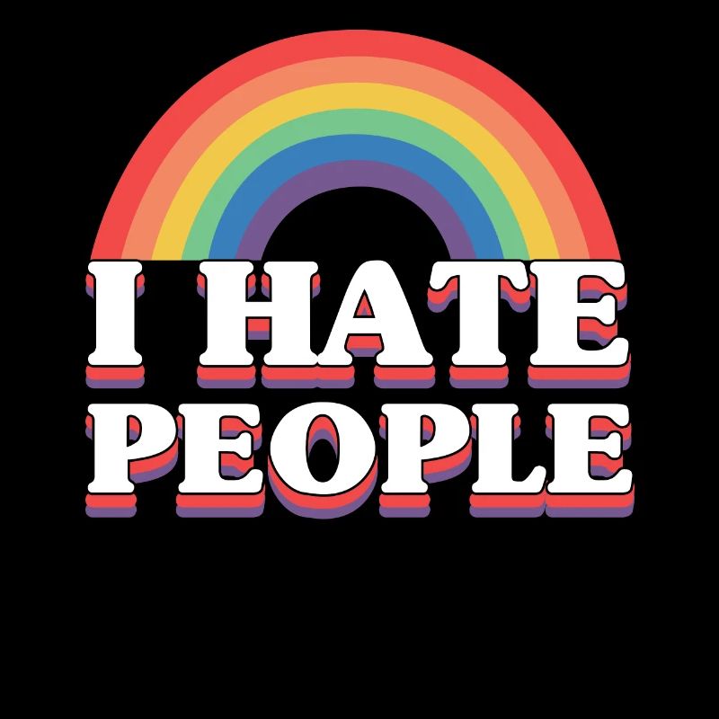 I Hat People Rainbow I Hate People Hate valentine