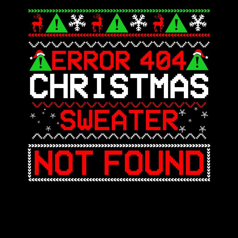 Error 404 Christmas Sweater Not Found Computer