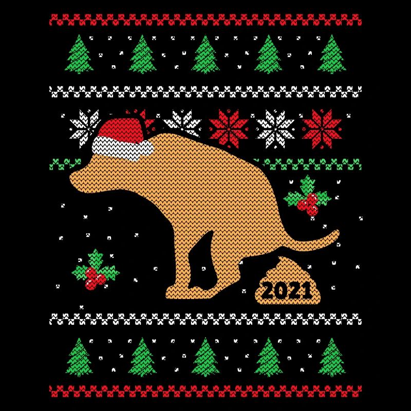 Weihnachtspullover lustig Hund Weihnachten