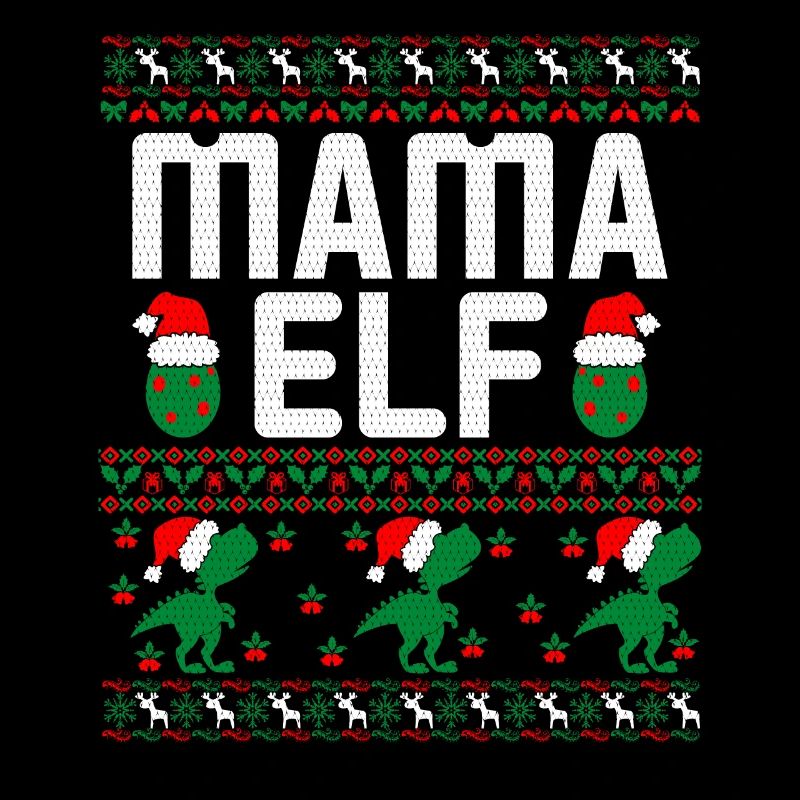 Mama Elf hässlicher Weihnachtspullover
