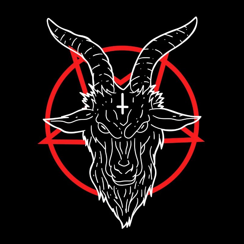 666 Satan Diable Antéchrist Chèvre Pentagramme