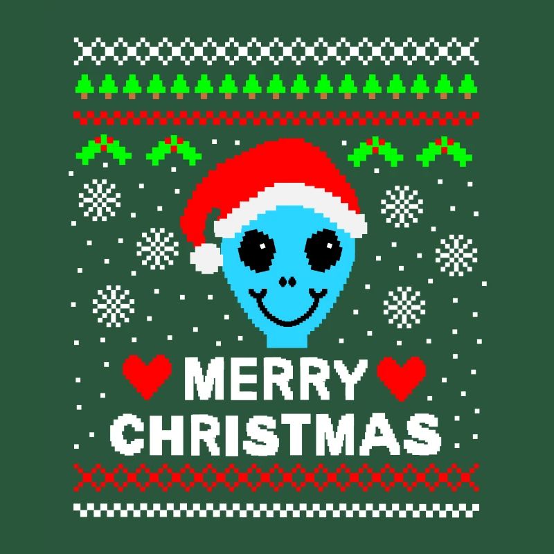 Alien Weihnachtspullover ugly christmas Geschenk