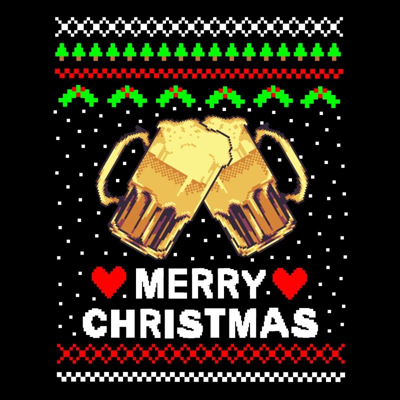 Hässlicher Weihnachtspullover ugly christmas Bier