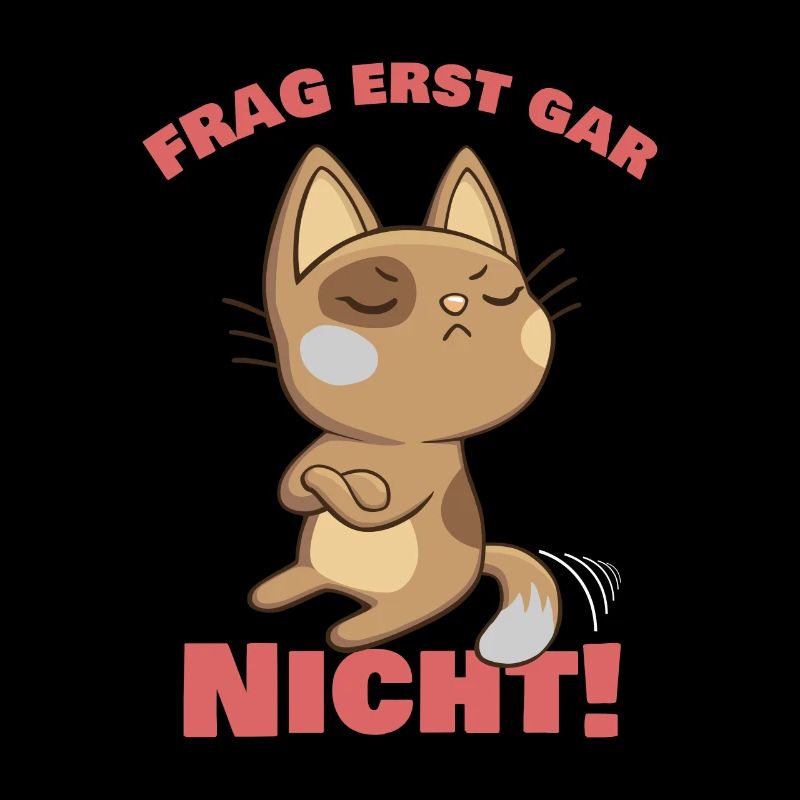 Süße Katze witziger Spruch Geschenk