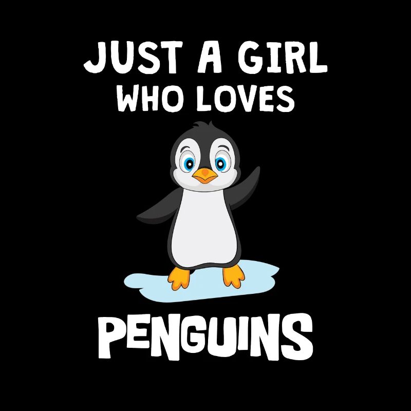 Pinguine Nur Ein Mädchen das Pinguine Liebt