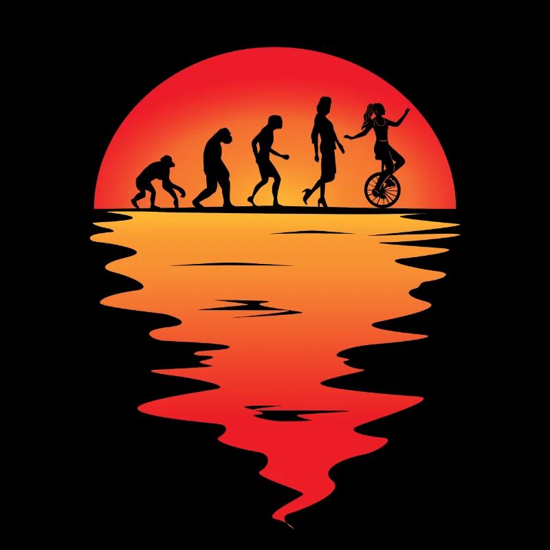 Einrad Evolution Einradfahrer Einrad Radfahren