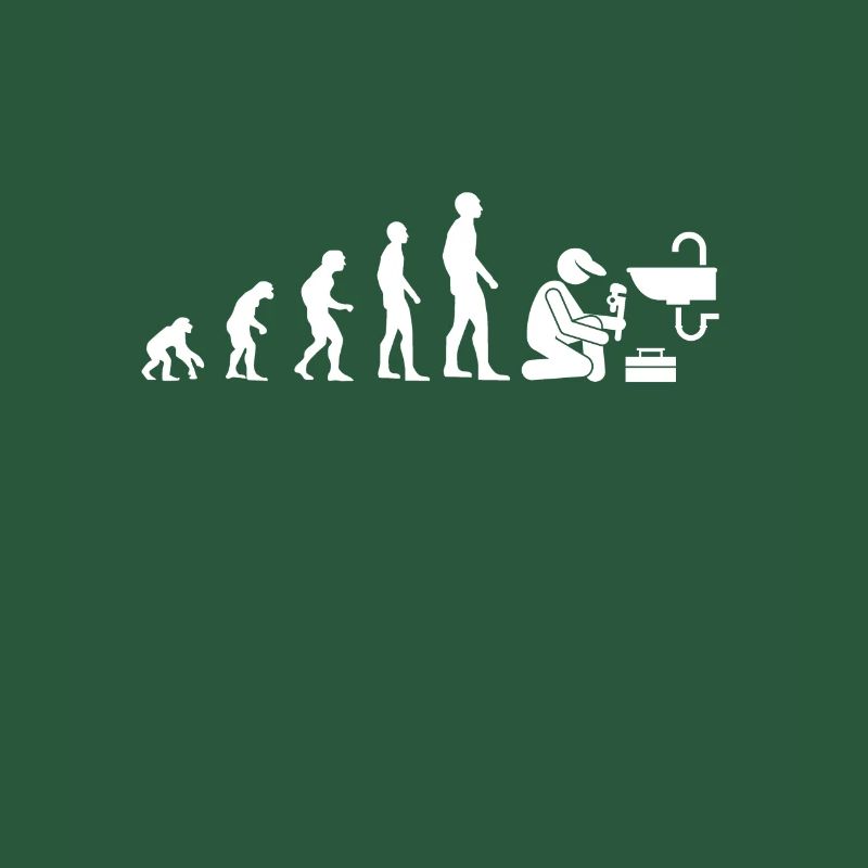 Evolution Klempner Humor Klempner Mann lustig