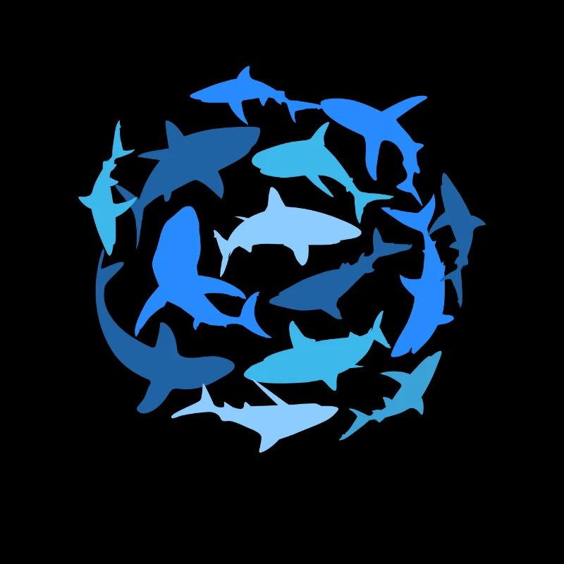 Sharks Fish School Diver Dive Aesthetic