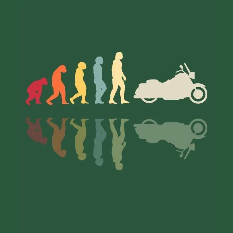 Motorcycle evolution vintage Chopper biker