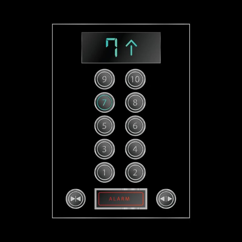 Elevator Mechanic Funny Button Operator