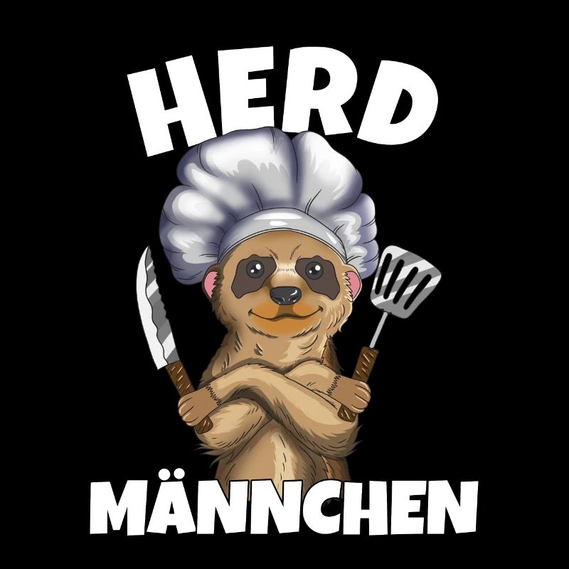 Erdmännchen Herd Männchen Küchenoutfit Kochmotiv