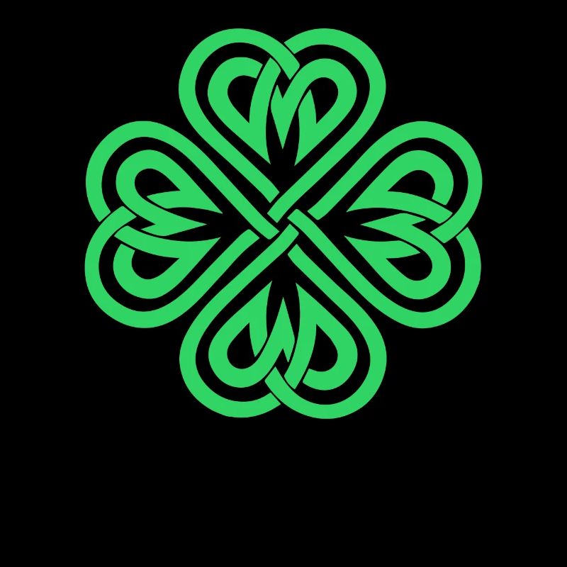 Celtic Knot Shamrock Heart St Patricks Day Irisc