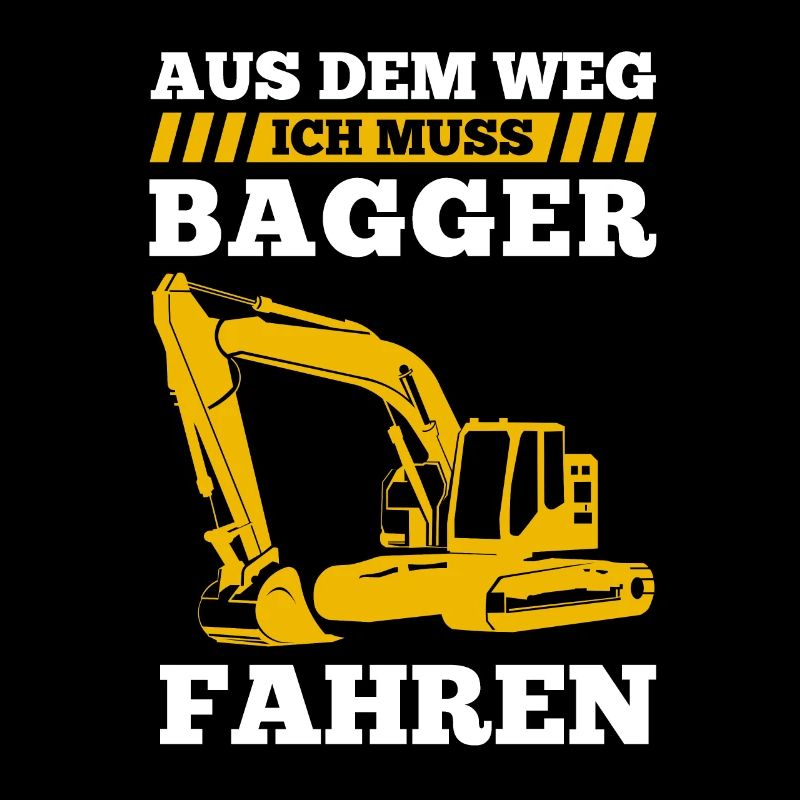 Bagger Bauplatz Baggerführer Geschenk
