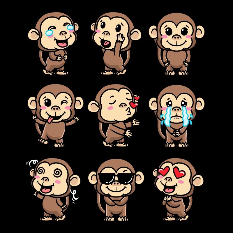 Monkey Emoticon Emotion Monkey Lover