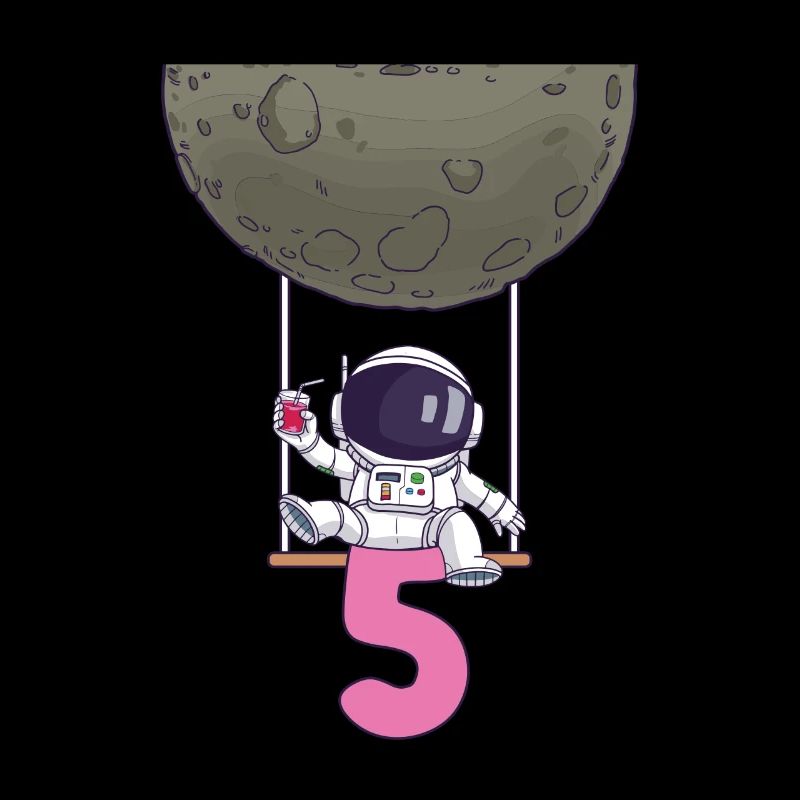 5ème anniversaire Astronaute 5 ans Galaxie spatiale