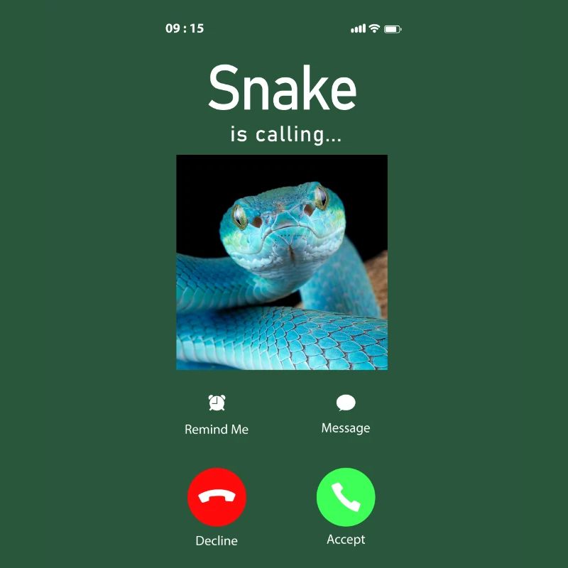 Serpent Serpent Téléphone Affichage Serpent