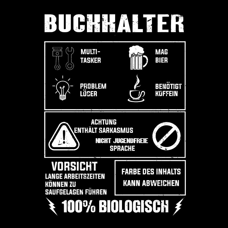 BUCHHALTER Spruch Beruf Sarkasmus Lustig Humor