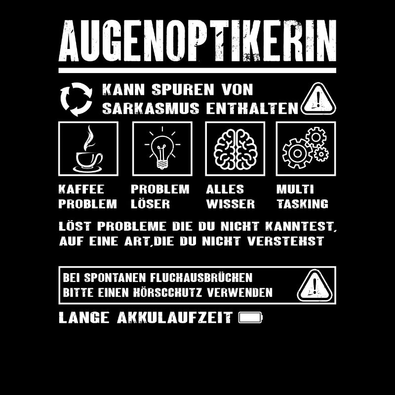 AUGENOPTIKERIN Spruch Beruf Sarkasmus Lustig Humor