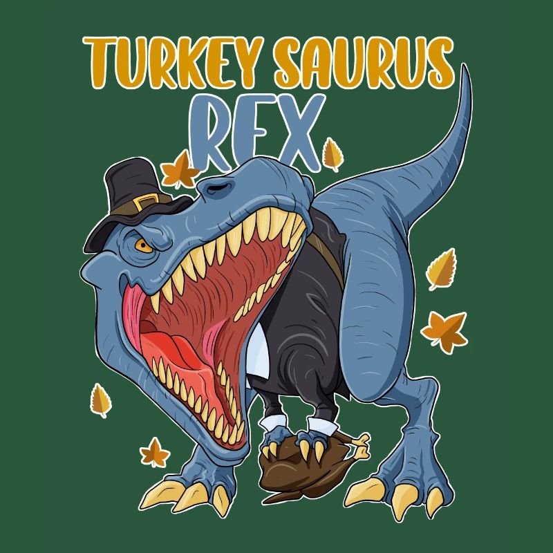 Turquie Saurus Rex I TRex Pilgrim Hat I Dinosaure