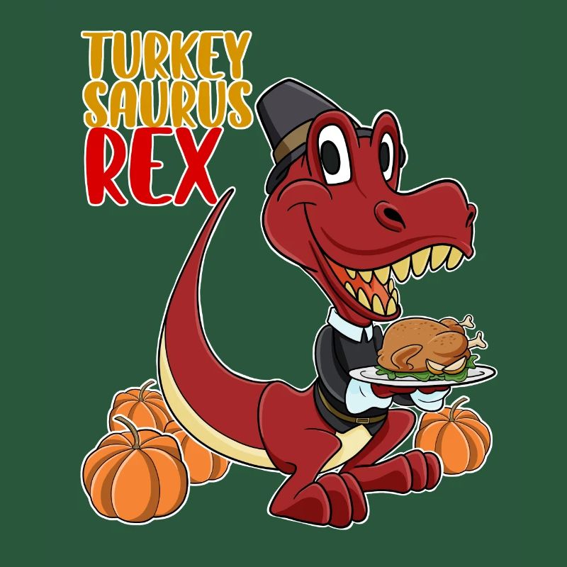 Turquie Saurus Rex I TRex Pilgrim Hat I Dinosaure