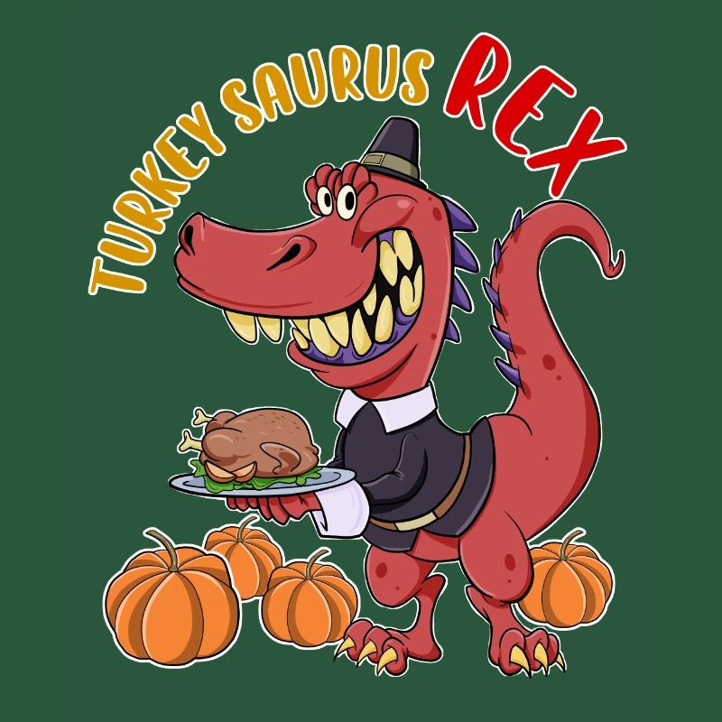 Turquie Saurus Rex I TRex Pilgrim Hat I Dinosaure