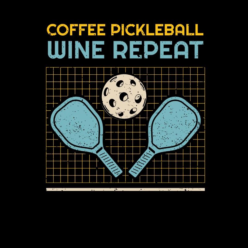 Café Pickleball Vin Répéter