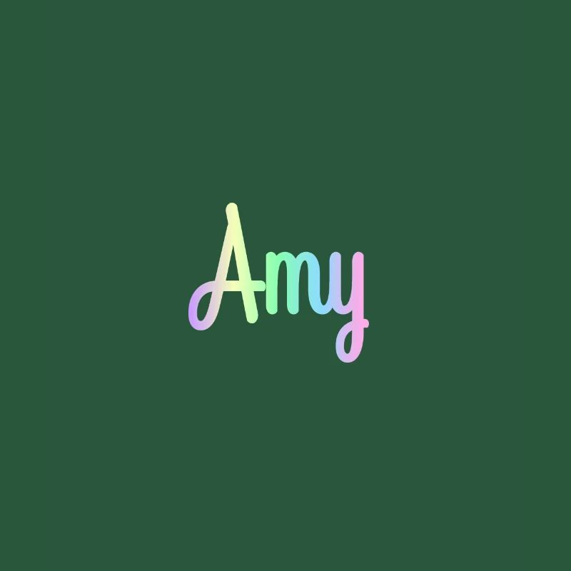 AMY Rainbow Minimalist Cursive