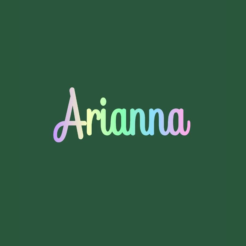 ARIANNA Rainbow Minimalist Cursive