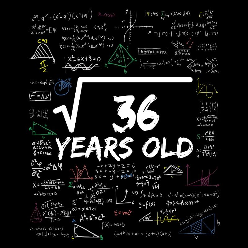 Square Root of 36 6TH Funny Math Birthday