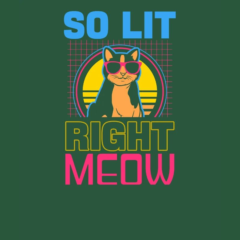 EDM Rave Techno 80s Lit Right Meow