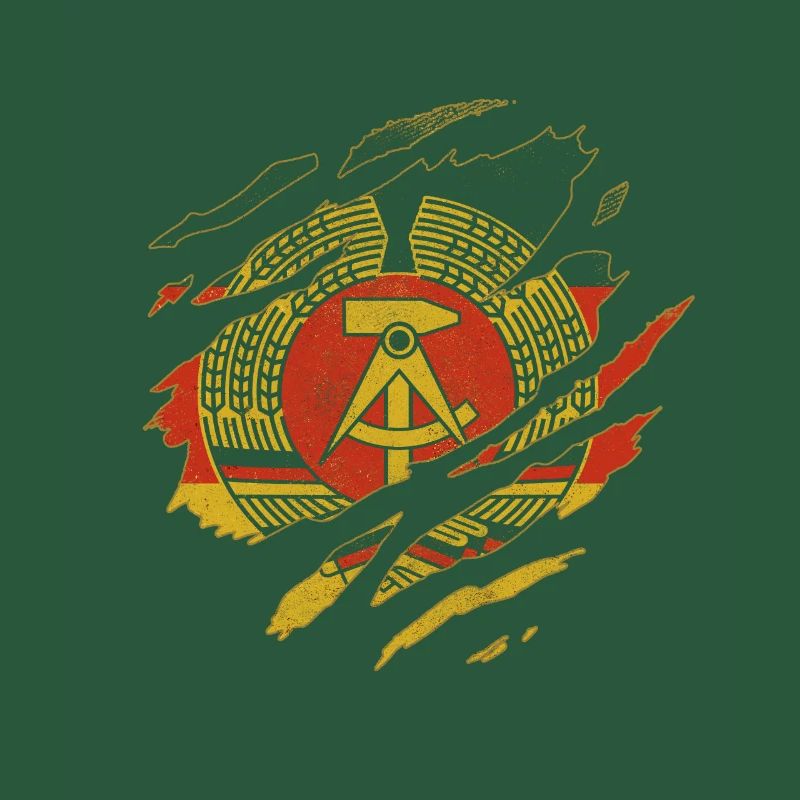 DRAPEAU RDA DRAPEAU OSSIS ALLEMAGNE DE L’EST DE L’EST