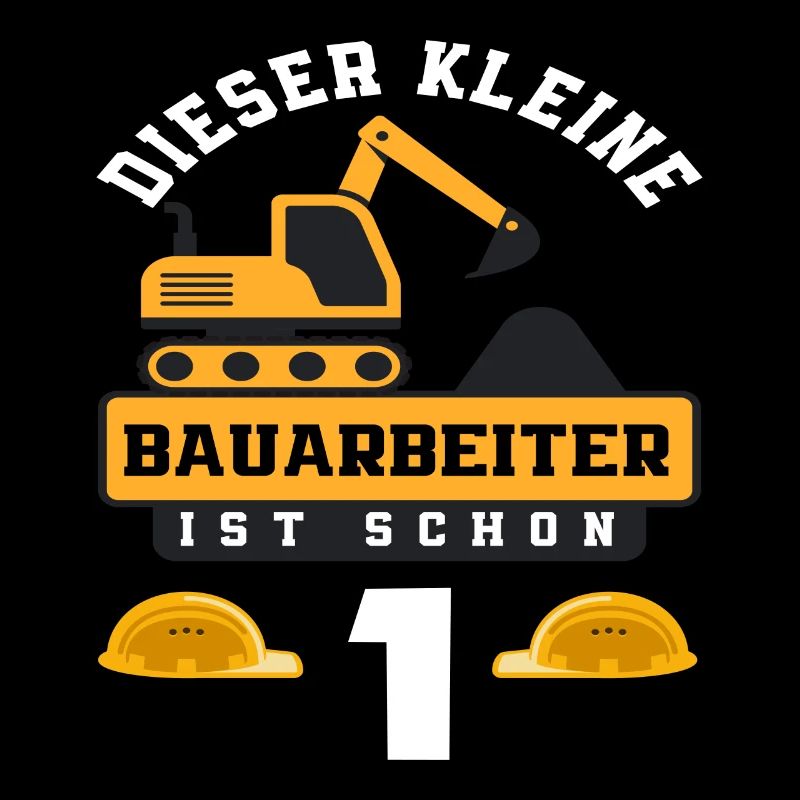 Construction Worker 1st Birthday Excavator Boys Gift