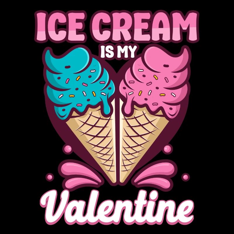 Crème glacée Cône de la Saint-Valentin