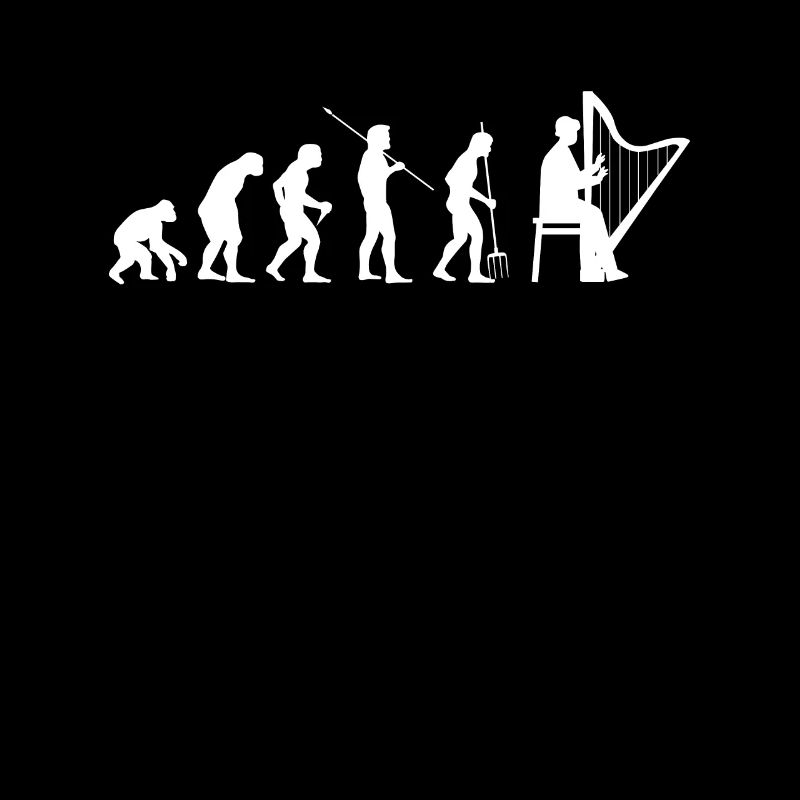 Evolution Harfen Spieler Shirt Geschenk