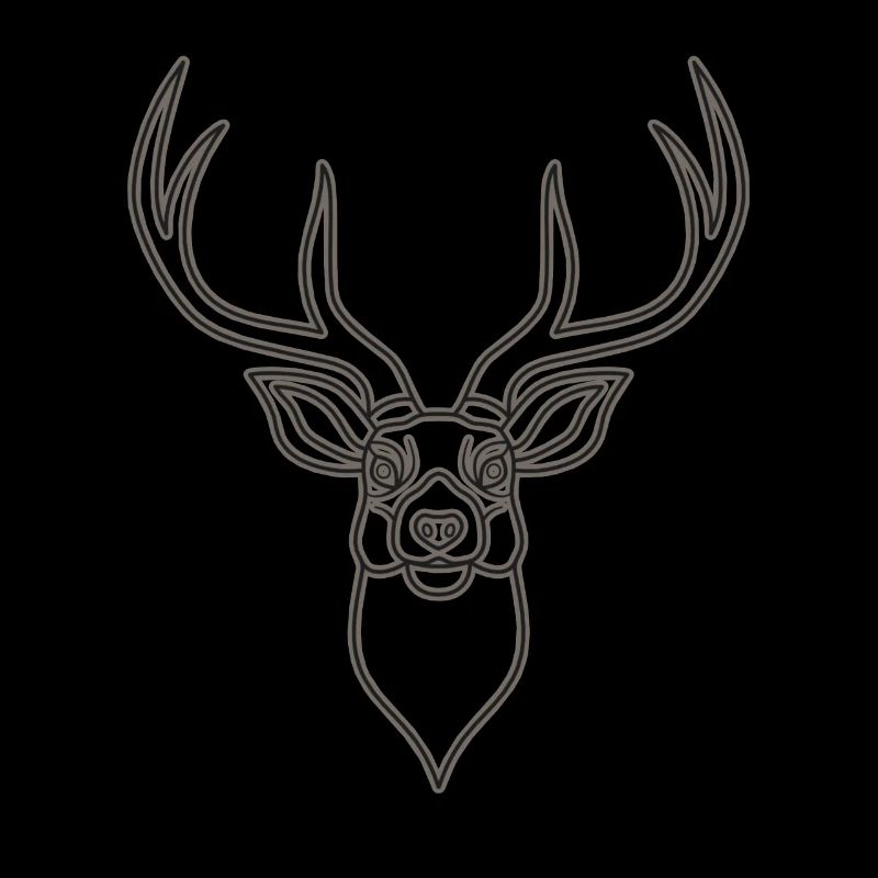 Rothirsch Geweih mit Hirschgeweih