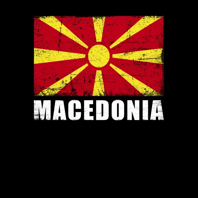 Drapeau de la Macédoine Grunge Drapeau de la Macédoine