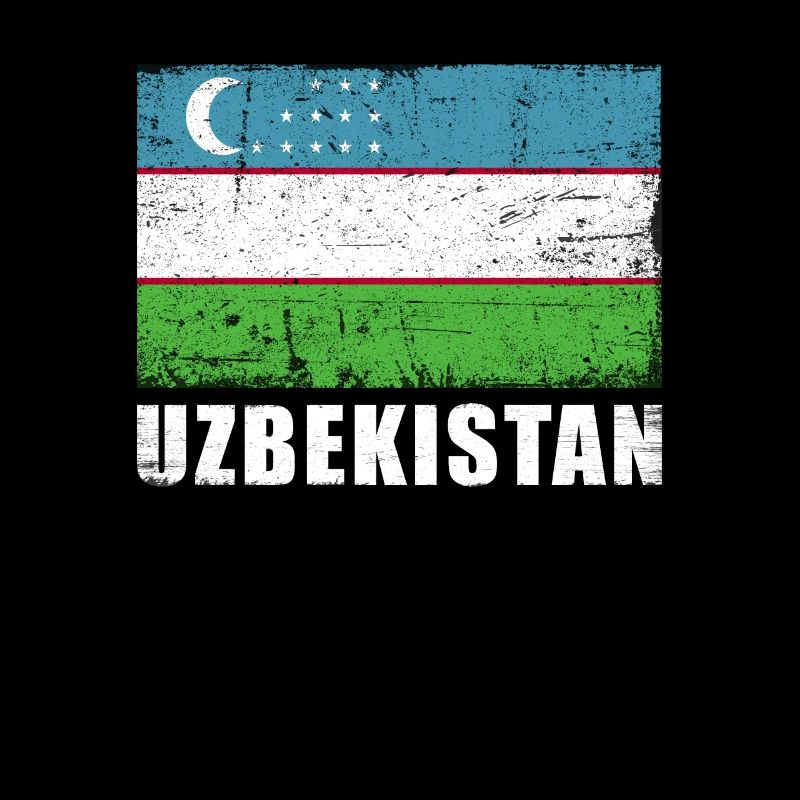 Drapeau de l’Ouzbékistan Grunge Drapeau de l’Ouzbékistan