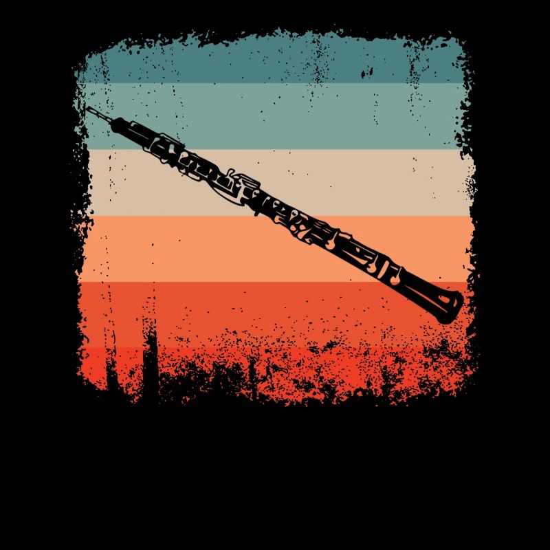 Clarinet Player Retro Clarinet Silhouette