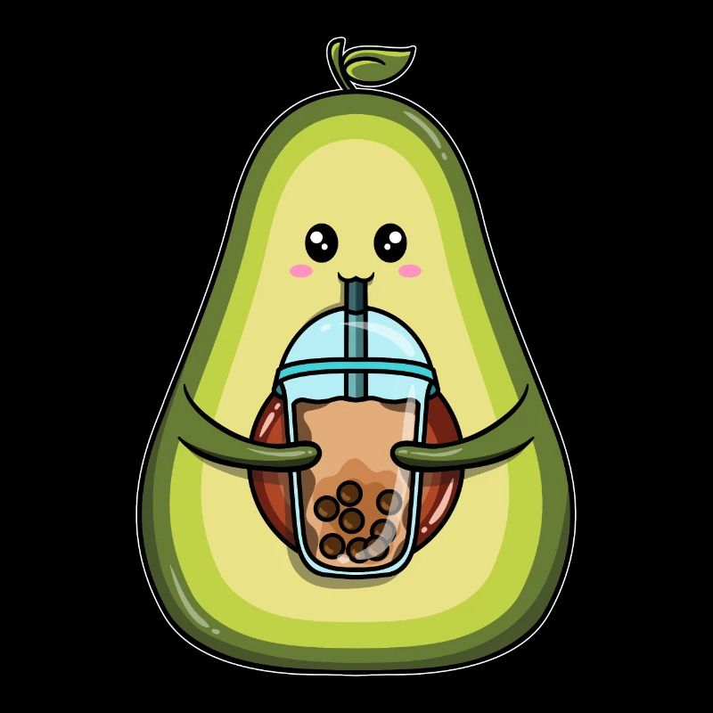 Avocado trinkt Bubble Tea